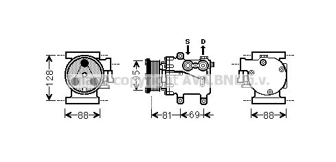 AVA QUALITY COOLING Компрессор, кондиционер FDK437